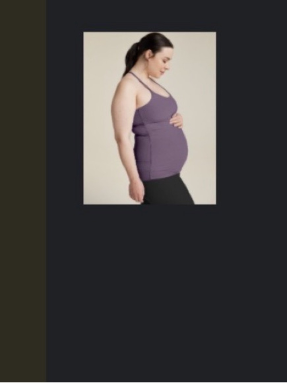 Spacedye Keep Your Cool Maternity Slim Racerback Tank - Purple Haze Heather / M